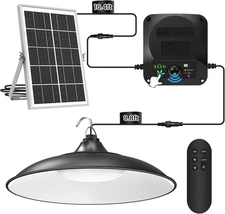 Luz Solar Cobertizo 3200LM Sensor Movimiento IP65 4Modo Remoto Interior Exterior
