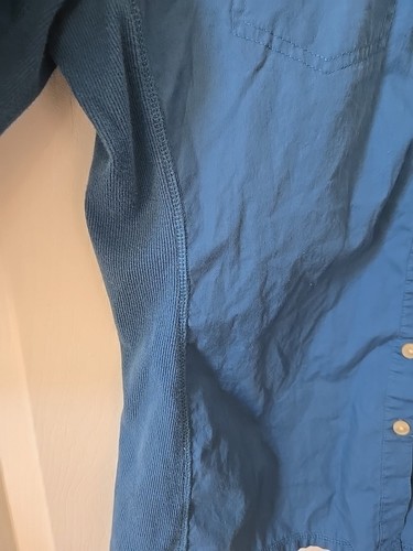 Converse One Star Women's XL Long Sleeve Blue Button Down Shirt - Picture 4 of 8