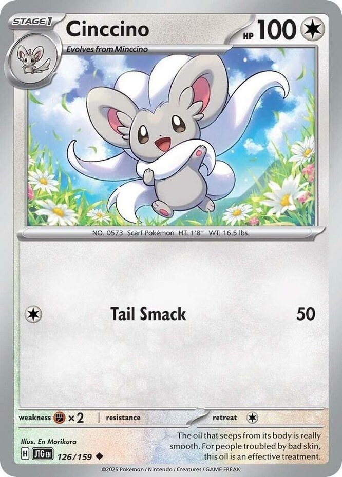 Cinccino - 126/159 - Uncommon (Lp) Journey Together - Colorless Pokémon