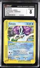 CGC 8 NM/MINT Suicune H25/H32 Aquapolis Holo Pokemon Card on eBay