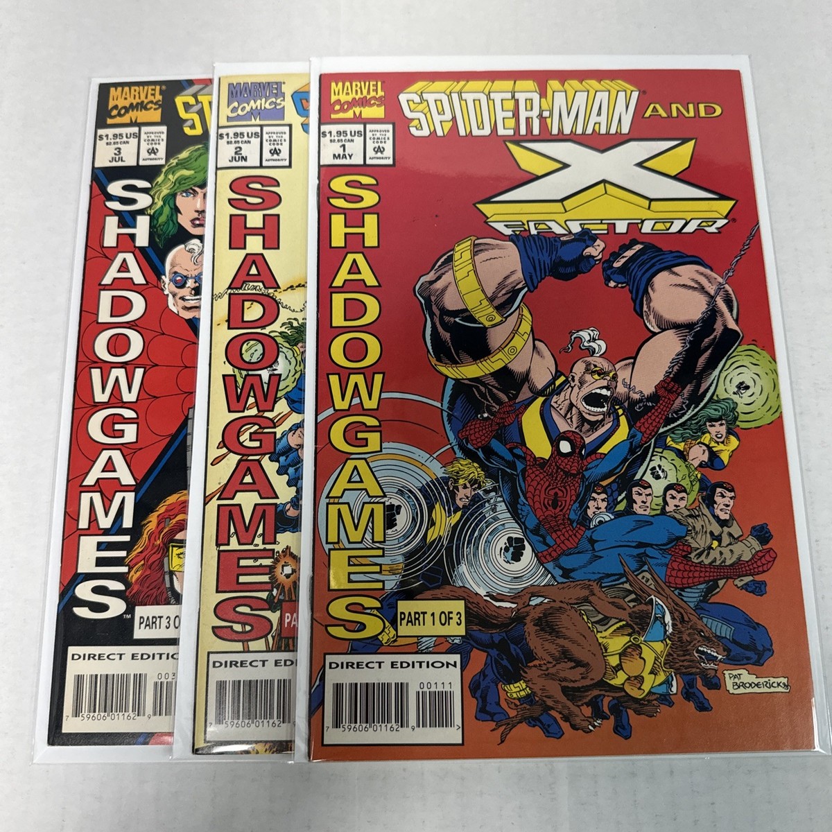 Spider-Man And X-Factor Shadowgames #1-3 Complete Set Marvel