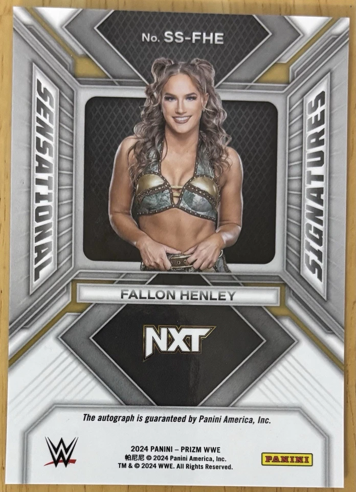 2024 Panini Prizm WWE Fallon Henley Sensational Signatures Autograph Auto - Image 2 of 2