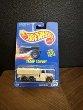 Hot Wheels Early 1990s Mainline #195 Troop Convoy Khaki Tan w/ BWs U.S. ARMY