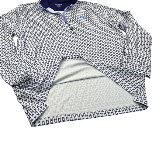 NEW - Good Good Golf Quarter Zip Pullover Men’s Large - Blue White - Picture 9 of 18