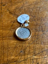 Pendant Phaestos Phaistos Disc 14k solid Gold with sterling silver 925 Greece