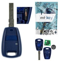 Funk SchlüSsel 434MHZ ID48 Blau FüR Fiat Punto 199 05-09 Albea AutoschlüSsel