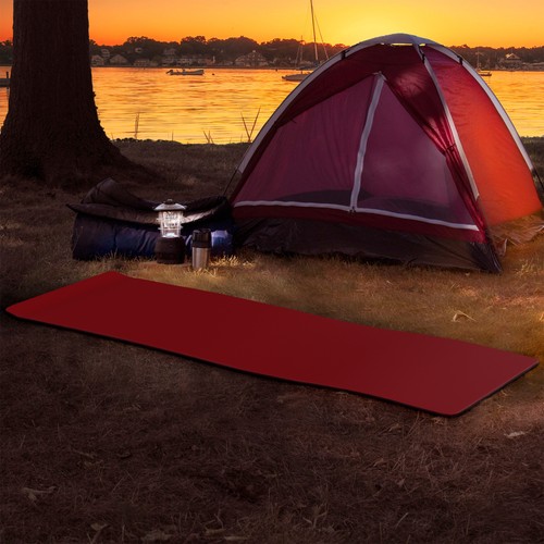 Foam Sleep Pad 1/2 Inch Thick Red Camping Mat for Cots Tents - Bild 4 von 5