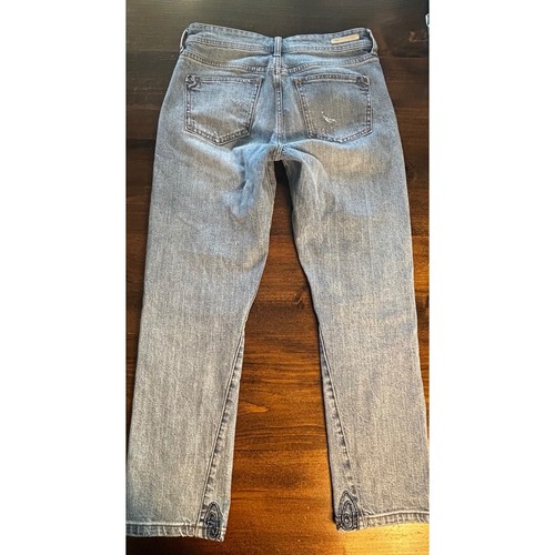 Anthropologie Pilcro Embroidered Ultra High Rise Straight Jeans Casual Size 25 - Picture 8 of 15