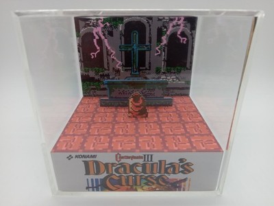 Castlevania III 3 Dracula's Curse Trevor Nintendo NES Shadow Box Diorama Cube