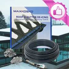 MAXKOSKO Heat Trace Cable for Snow De-Icing Ice Dam 125 Ft
