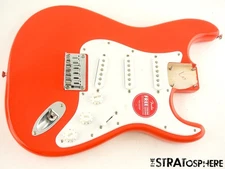 NOS Fender Squier Bullet Series Stratocaster HT Strat LOADED BODY, Fiesta Red