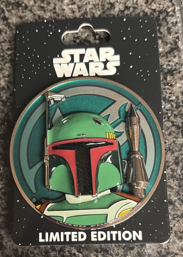 Disney Star Wars BOBA FETT Bounty Hunter WDI D23 Villains Profile LE Jumbo Pin