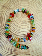 1 Strand 9" Assorted Genuine Stone Small CHIP BEADS Jewelry Crafts