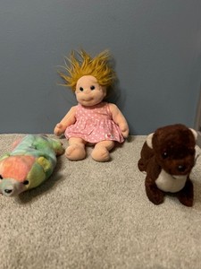 ty beanie collectibles: Precious( Doll) , Runner the Beaver, Sammy 