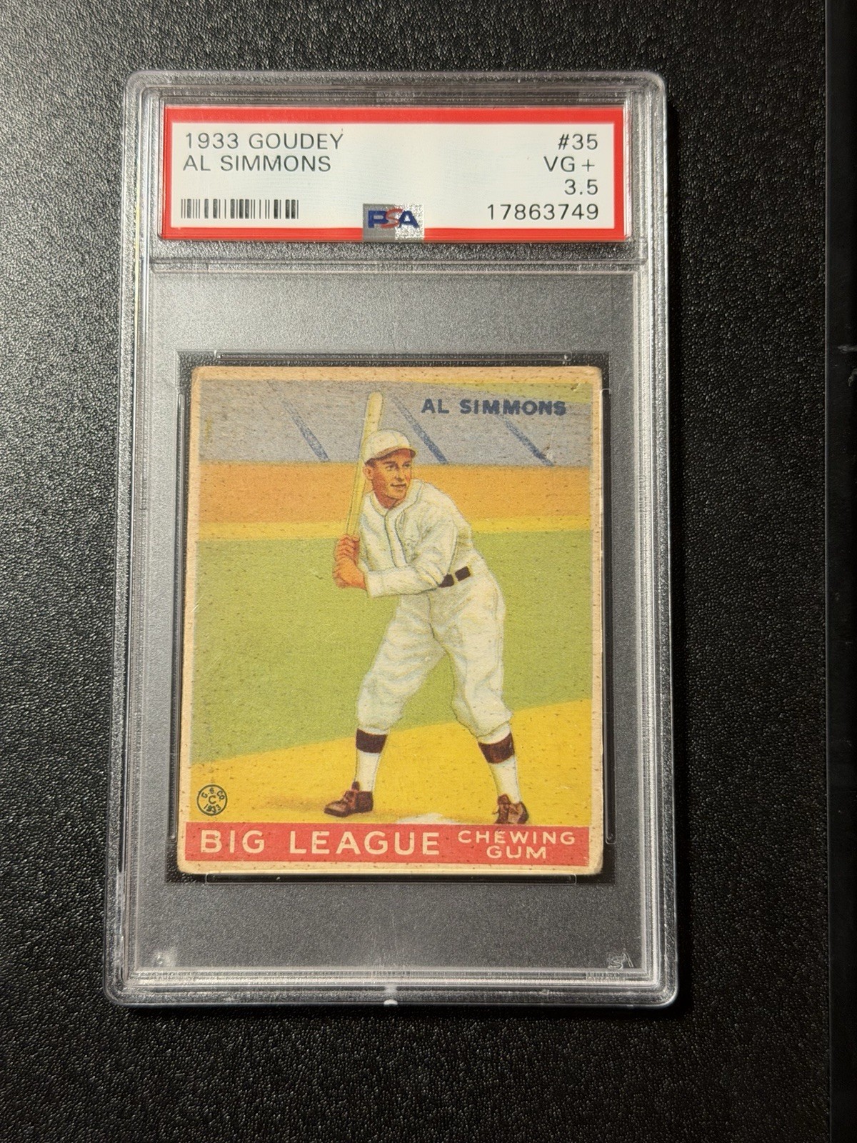 1933 Goudey Al Simmons #35 PSA 3.5