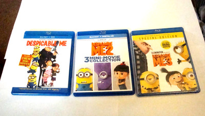 Despicable Me 1-3  *Like New & NEW*  (Blu-ray, 5-Disc Set)