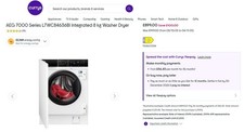 AEG 7000 PROSTEAM INTEGRATED 8KG WASH/4KG DRY WASHER DRYER - MODEL NO. L7WC84636