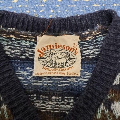 Jamieson's Knit Vest M Linen Cotton Pre-Owned Men's Fashion