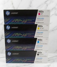 HP 202X High Yield Toner 4-Pack CMYK Genuine OEM CF500X LaserJet M254 M281fdw