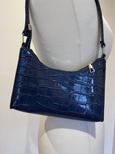 Stunning  Blue Snake Print Effect Shoulder/hand Bag small bag