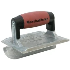 MARSHALLTOWN Groover 6" Zinc DuraSoft Handle Concrete Edger Tool 5/8" W 3/4" D