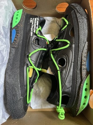 Nike Blazer Low '77 x Off White Shoes Black Green DH7863-001 Men's Size 9 NEW