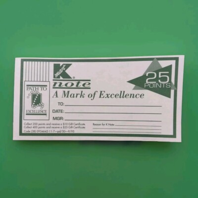 #ad #ad One Kmart K Note Retail Employee Paper Money Advertising Vtg RARE 1990s $20.00