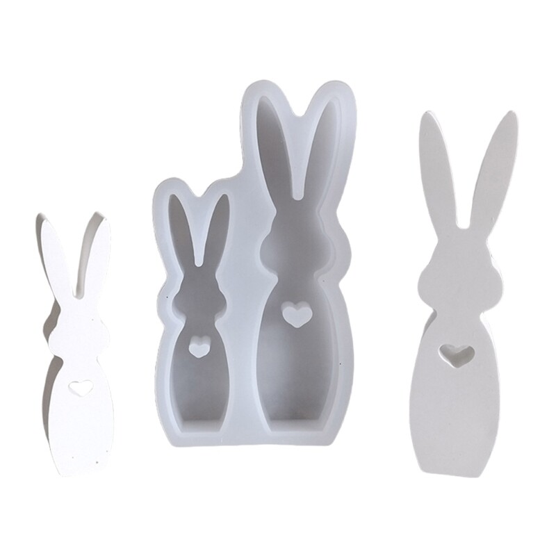 Flexible Silicone Mould for Rabbit Holders and Resin Craft Supplies