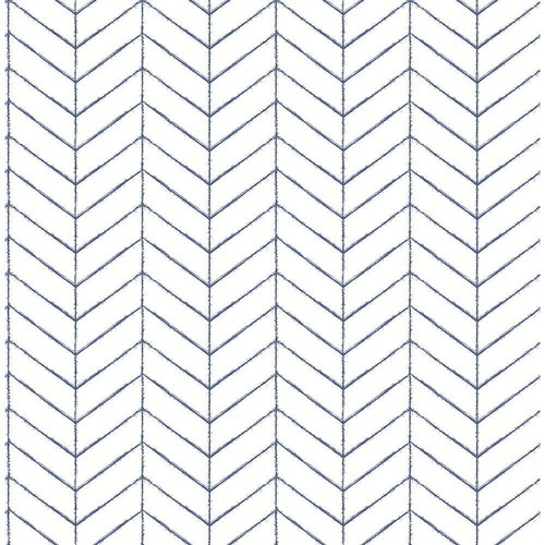 Chesapeake Wallpaper Rolls 33 ft x 20.5" Double Roll Non-pasted Paper Matte Navy