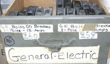 Lot of 45 GE / G.E. Bolt On Circuit Breakers , 15-20 Amp , 1 Pole