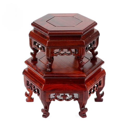 Vintage Collection Wooden Display Stand Pedestal Vase Teapot Base Home