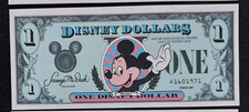Disney Dollar One $1 1987 Rare 1st Series “Mistake” Birthday Year 1971 Single A