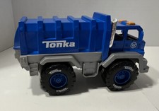 Tonka Garbage/Recycling Truck Mighty Metal Fleet 8 Inch Blue Metal  Plastic