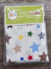 Brand New Circo Multi Color Stars Fitted Crib Sheet Rare