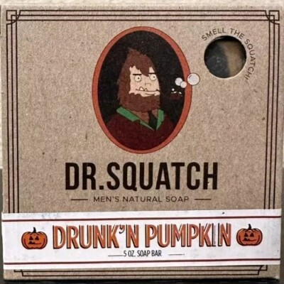 Dr. Squatch DRUNK'N PUMPKIN Bar Soap 5oz LIMITED EDITION! SOLD OUT! Halloween 