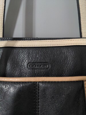 COACH LEATHER TOTE BLACK TAYLOR SPECTATOR CARRYALL LARGE HANDBAG