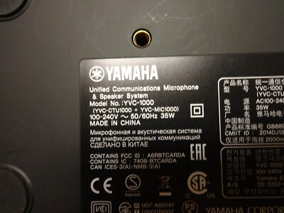 Yamaha YVC-1000 Microphone Speaker System with 2 Mic Yamaha YVC-1000 Microphone Speaker System with 2 Mic