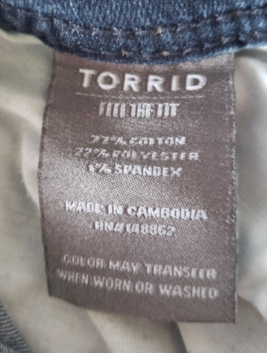 Stivali Torrid Donna Jeans Luxe Slim Super Stretch Scuri Medium Lavaggio Alti 28T - Foto 7 di 16