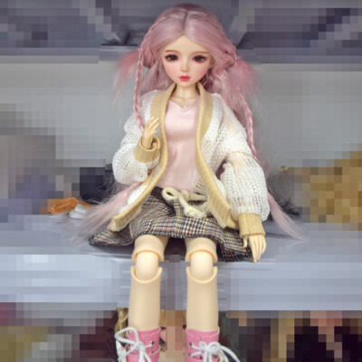 New Fashion 1/3 BJD Doll 56cm Girls with Pink Hair Cute Clothes Full Accessories