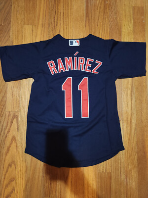 NWOT youth customized Guardian #11 Jose Ramirez size S-L navy blue away *new