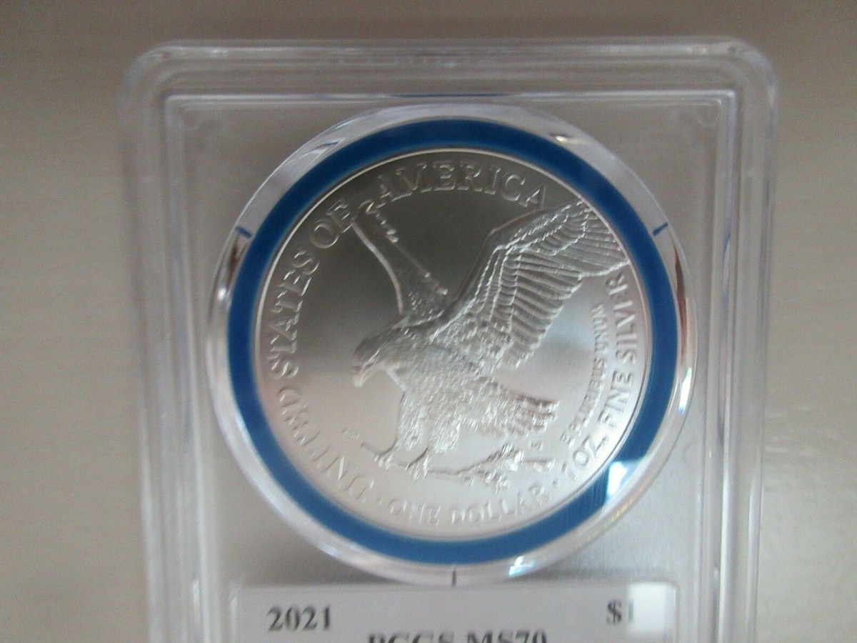 2021 PCGS MS70 Silver Eagle Type 2 First Strike Mint Designer