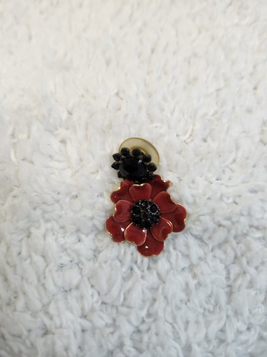 Kate Spade Precious Poppies Extremely Rare Enamel Gold Tone Cuff Bracelet... - Picture 10 of 12