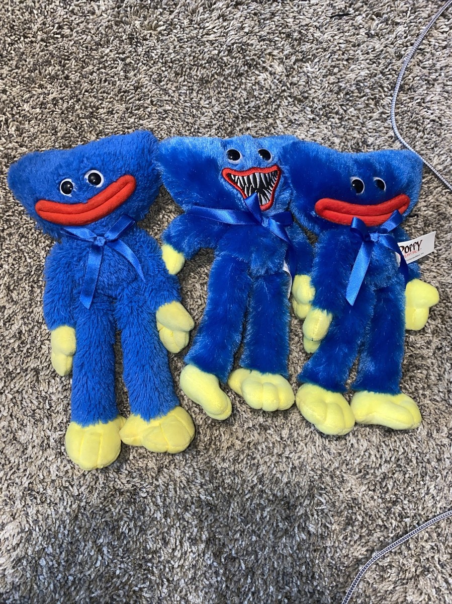 Lot Of 3 Poppy Playtime Blue Smiling Scary Huggy Wuggy 8