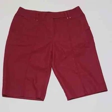 LARRY LEVINE Red Bermuda Shorts - Size 10