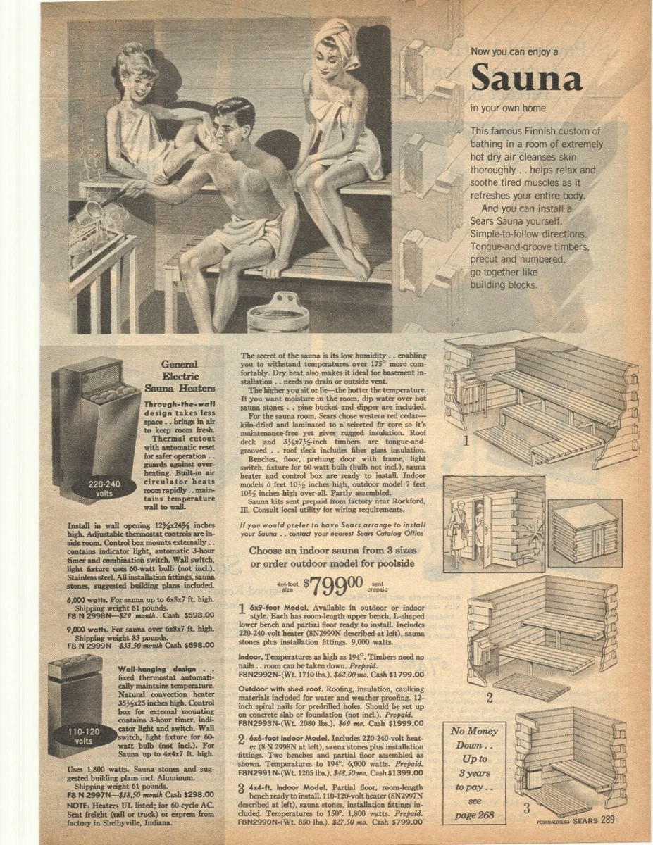 1965 Sears Sauna, Kenmore Shampooer Double Sided Sears Advertisement | eBay