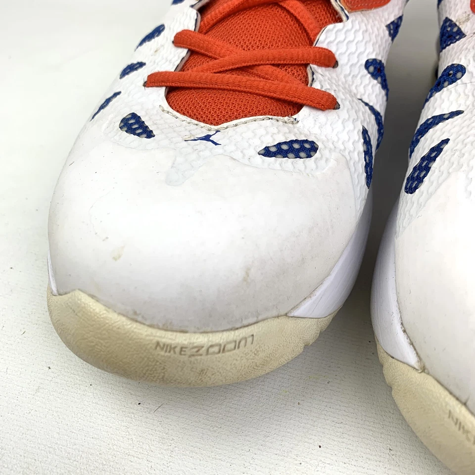 Nike Air Jordan MELO M8 Advance Men's Size 12 ~ White-Royal-Orange ~ 542240-117 - Image 3 of 4