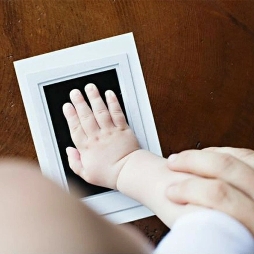 Kit de impresión de manos o patas para pies de bebé/mascota 10 colores almohadilla de tinta segura de gran tamaño SIN DESORDEN Foto 4 de 4