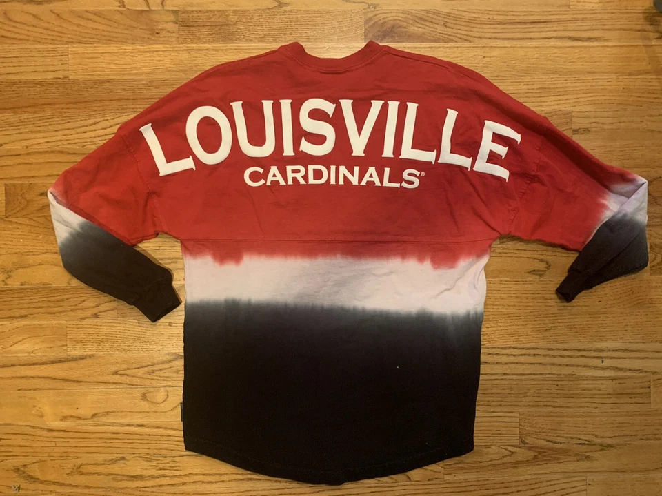 Vtg 90s U Of L Louisville Cardinals Crewneck Sweatshirt Tye-dye RARE Style Small - Image 2 of 3