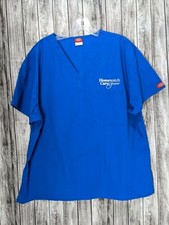 Unisex Blue Dickies Home Watch Caregivers V-Neck Scrub Shirt Size Medium