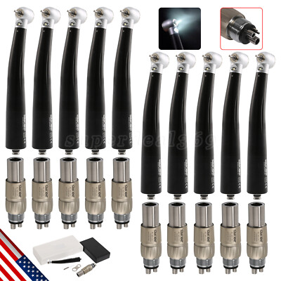 1-10*NSK Style Dental LED E-generator Turbine Handpiece Triple/4 Hole Coupler DL